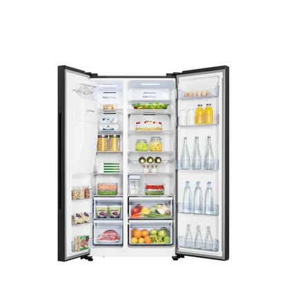 Hisense 535L Black Side By Side Fridge Freezer H700SMIIDL