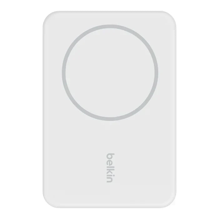 BELKIN BOOSTCHARGE Magnetic Wireless PowerBank 5000 Mah + Stand - For Apple iPhone 12/13/14 and Higher Models - White