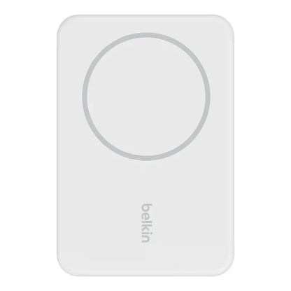 BELKIN BOOSTCHARGE Magnetic Wireless PowerBank 5000 Mah + Stand - For Apple iPhone 12/13/14 and Higher Models - White